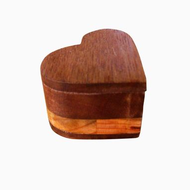 Custom Made Heart-Shaped Wooden Ring Box