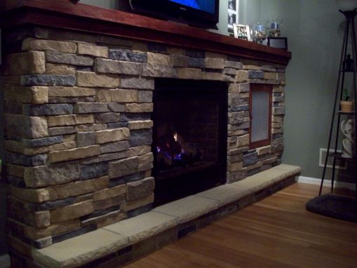 Custom Made Fireplace Design With Media Center