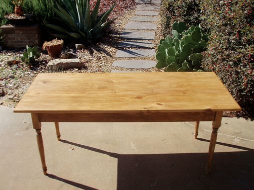 Custom Made Rustic Pine Farmhouse Dining Table