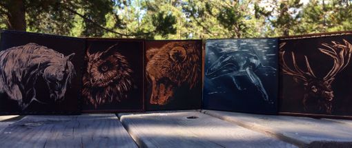 Custom Made Leather Wildlife Wallets