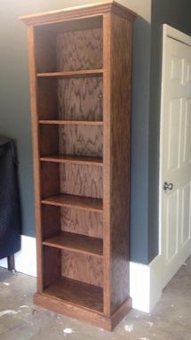 Custom Made Red Oak Bookcase
