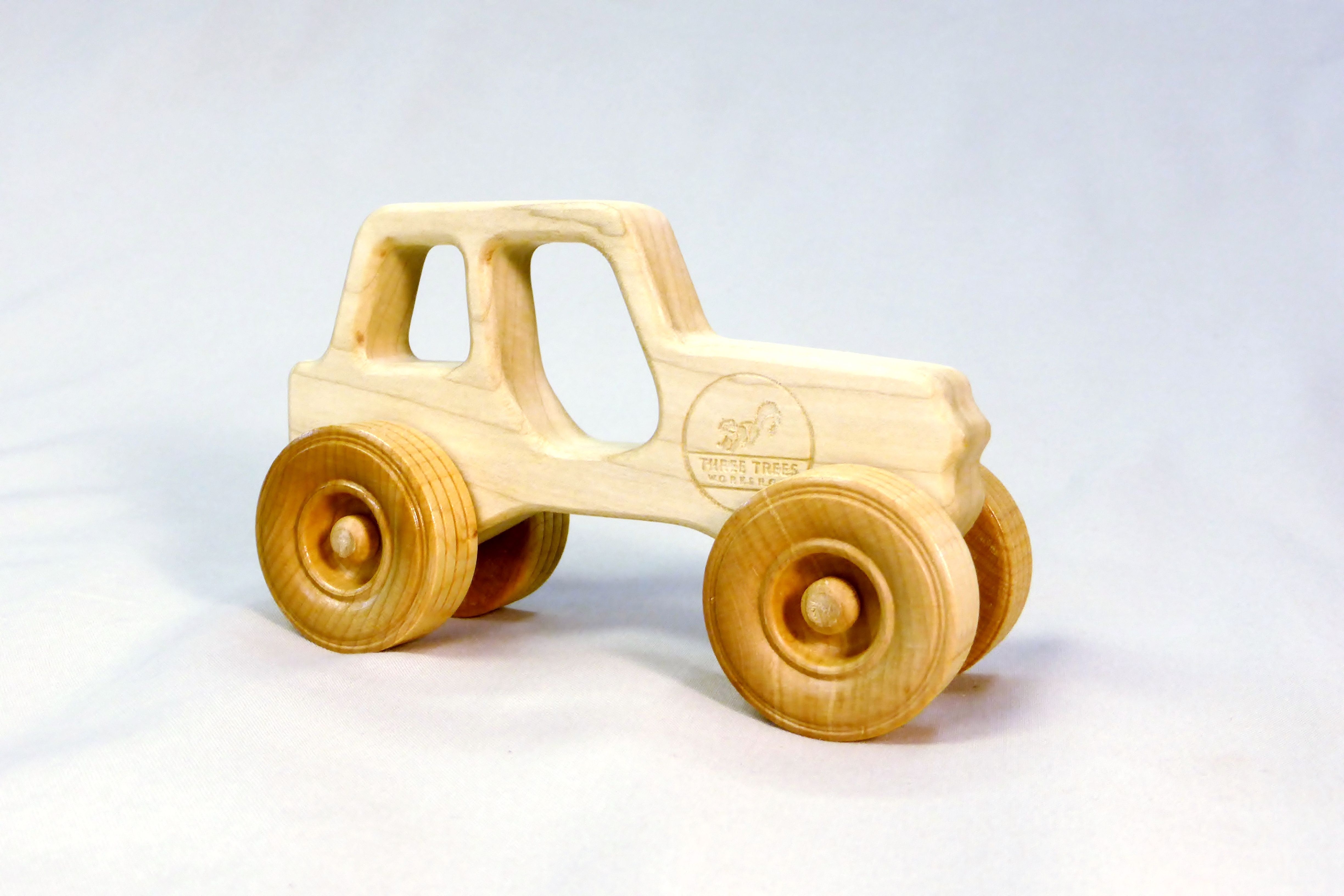 Handmade Wooden Toy Jeep Customized With Name by Three Trees