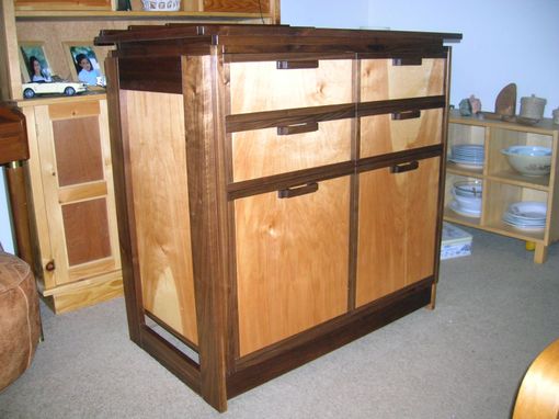 Custom Made Maple And Walnut Chest