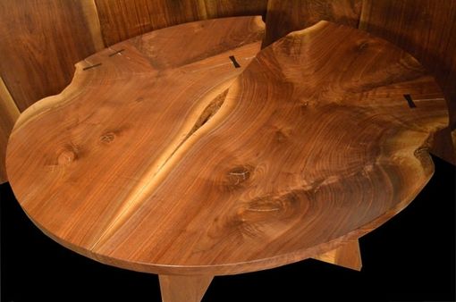 Custom Made 5'8" Double Walnut Crotch Round Table-Recycled/Salvaged Wood