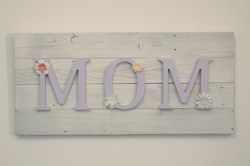 Custom Made 30" Wood Letter "Mom" Panel