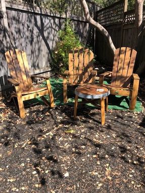 Custom Made Wine Barrel Chairs And Table