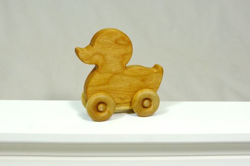 Custom Made Wooden Toy Duck - Customized With Name
