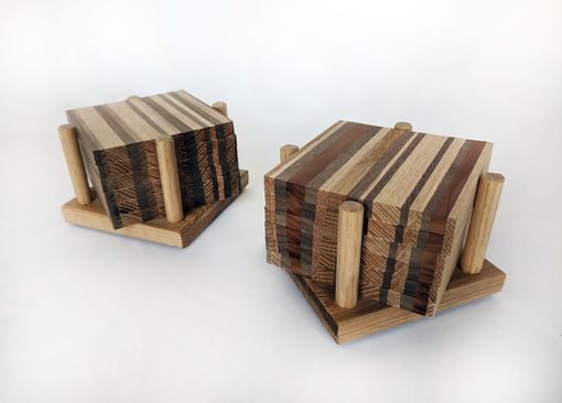 Custom Made Reclaimed Wood Strip Coasters