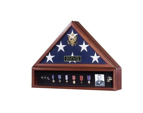 Custom Made Flag And Medal Display Cases - High Quality