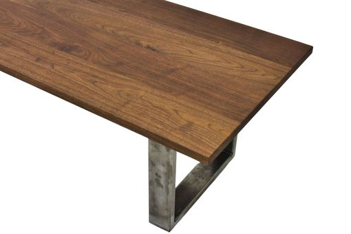 Custom Made Walnut Coffee Table, Modern Coffee Table, Coffee Table With Metal Legs, Farmhouse, Rustic