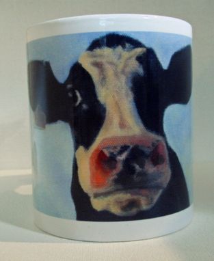 Custom Made Cow Mug - Cow Cup - Coffee Mug - Coffee Cup - Holy Cow- 10% Benefits Animal Charities