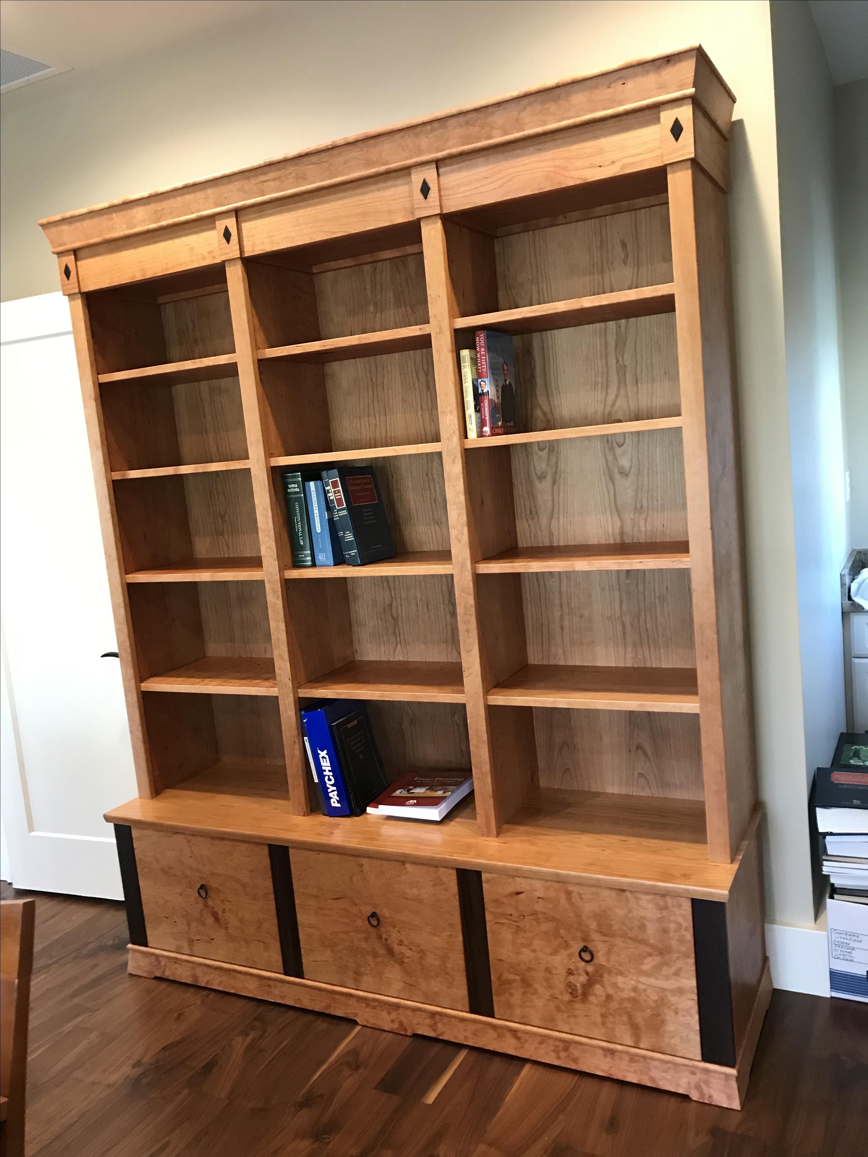 Custom Made Classic Column Bookcase by Anthony Kahn Furniture