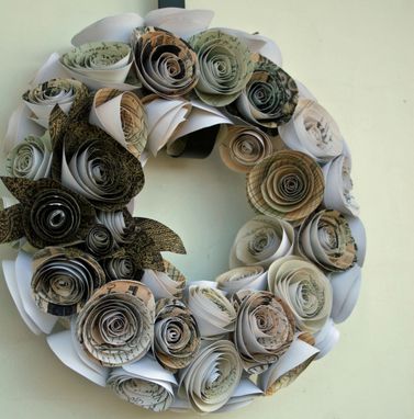 Custom Made Paper Rose Wreath