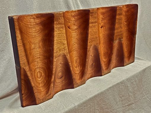 Custom Made Mid Century Modern Style Wood Carving