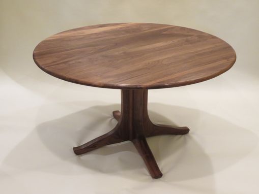 Custom Made Walnut Pedestal Dining Table