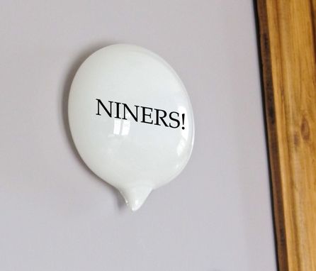 Custom Made Niners Super Bowl Glass Word Balloon For The Wall