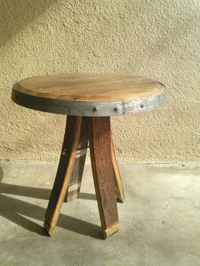 Custom Made Wine Barrel Side Table