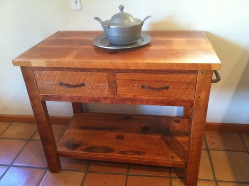 Custom Made Barnwood Kitchen Island