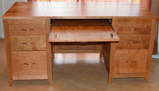 Buy A Handmade Figured Solid Cherry Executive Desk Made To Order