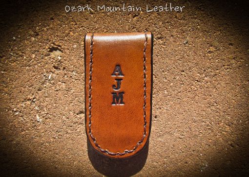 Custom Made Personalized Leather Magnetic Money Clip/Holder