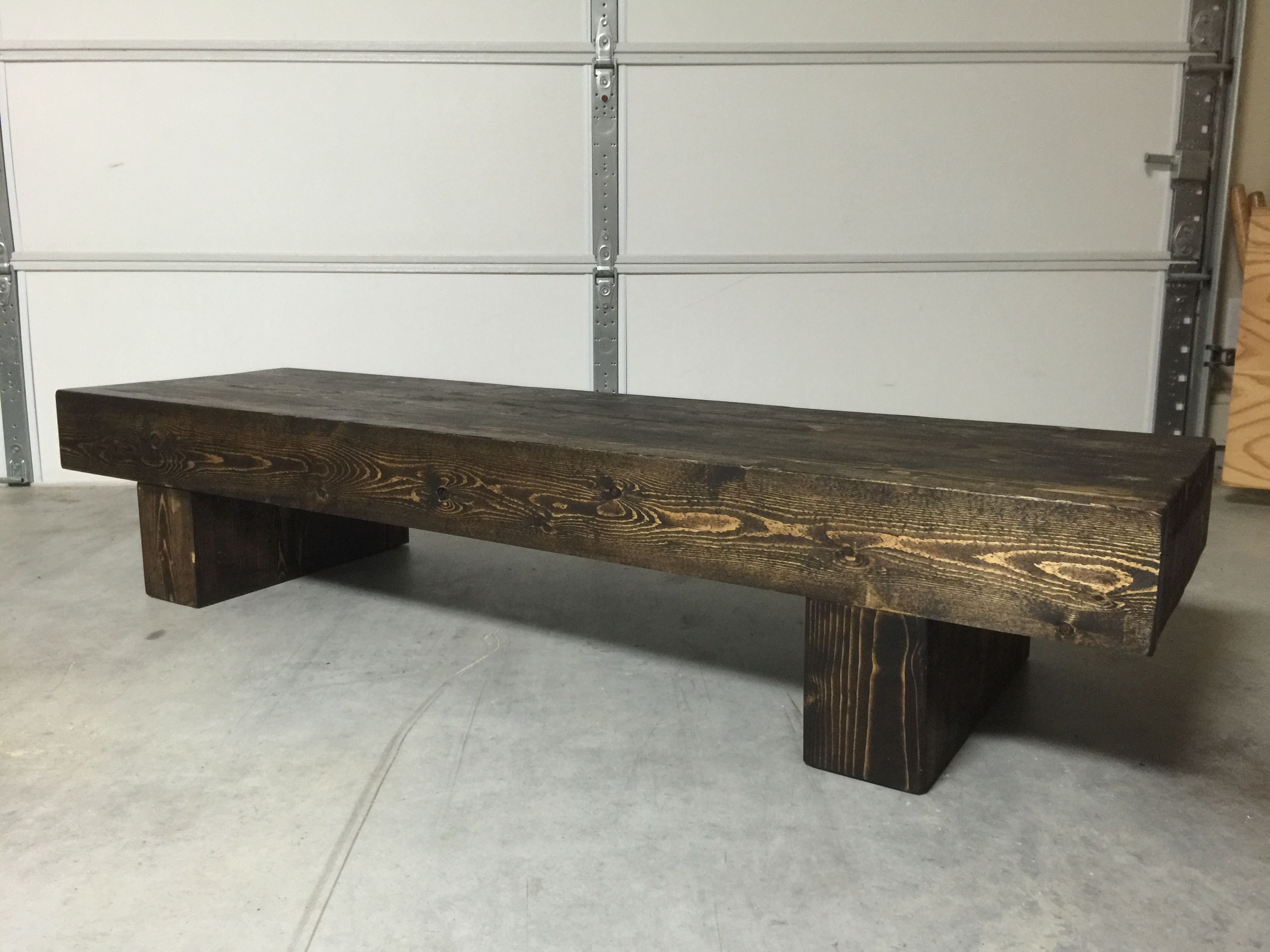 Hand Crafted Beam Bench by GrooveWood Design