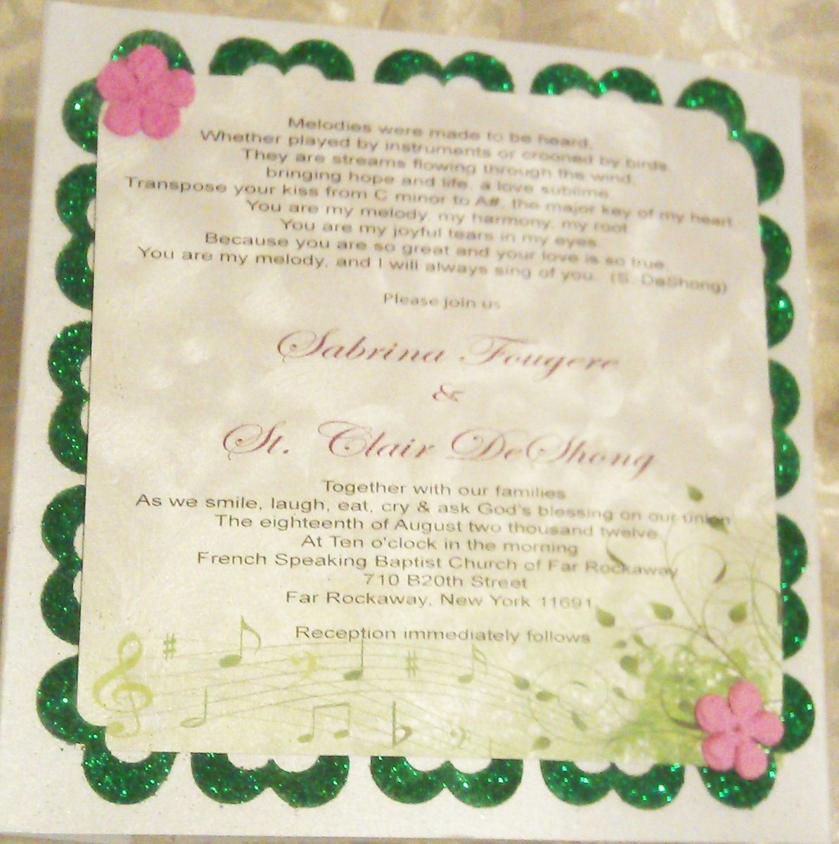 Custom Handmade Wedding Invitations by Adorned Ornaments