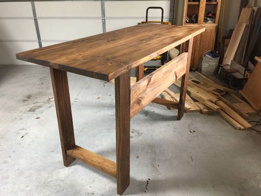 Custom Made Standing Workbench Inspired Desk