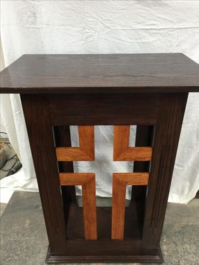 Custom Made Red Oak And Cherry Pulpit