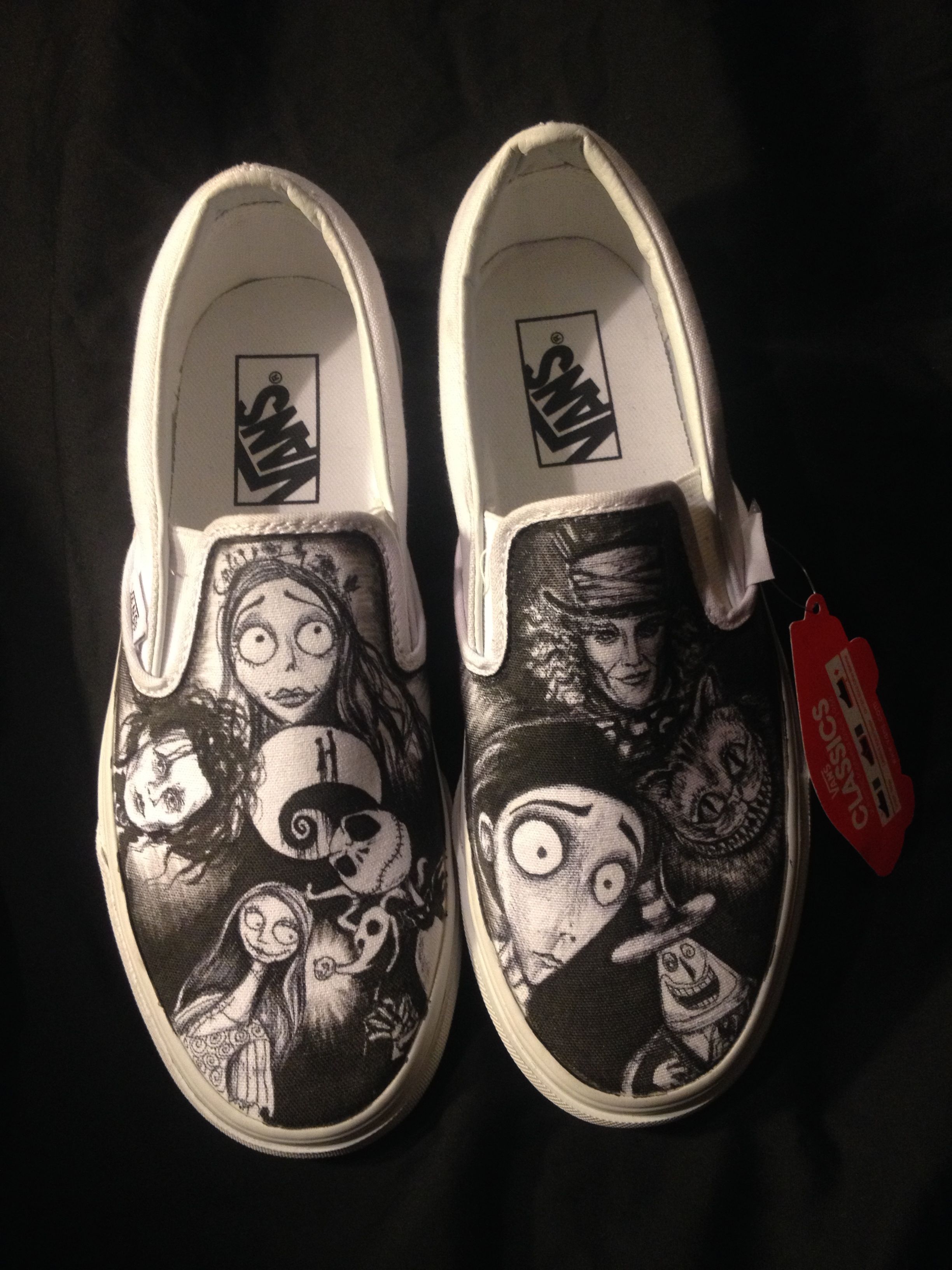 Buy Custom Hand Drawn Tim Burton Nightmare Before Christmas Shoes