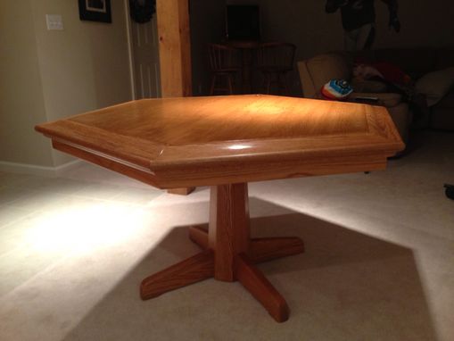 Custom Made Oak Poker Table