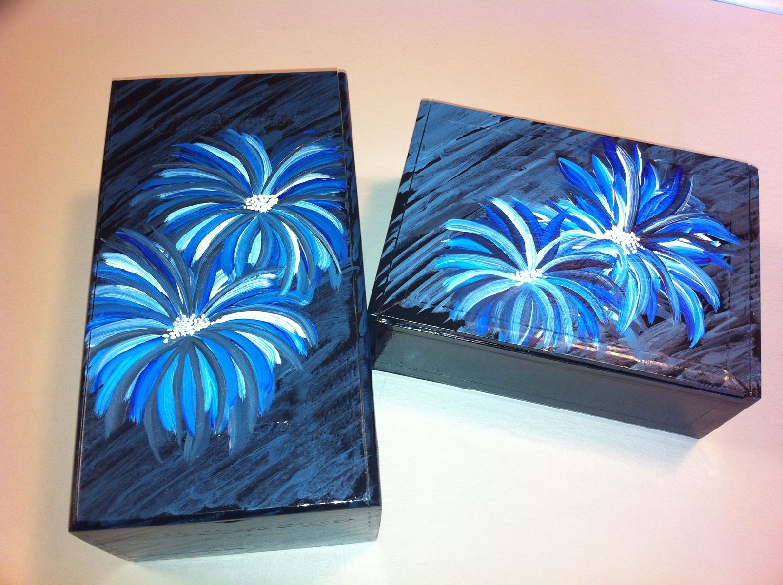 Custom Made Boxes, Hand Painted For Treasures, Keepsakes, Etc. by Kellie Art