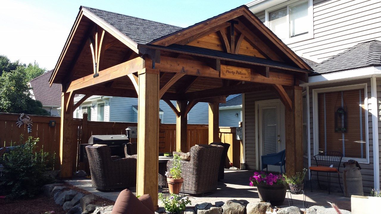 Custom Cedar Craftsman Patio Cover Kit by Bird Boyz Builders