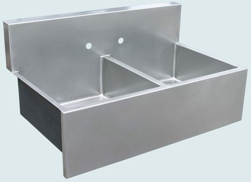 Custom Made Stainless Sink With Apron & Backsplash