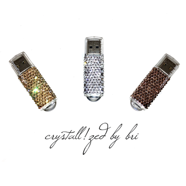 Custom Made Crystallized 32gb Usb Thumb Flash Drive Memory Stick Bling Genuine European Crystals Bedazzled