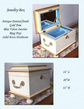 Custom Made Antique White Jewelry Chest