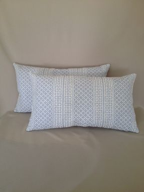 Custom Made Blue And White Miguel Pattern Pillow Cover From Victoria Hagan Home Collection