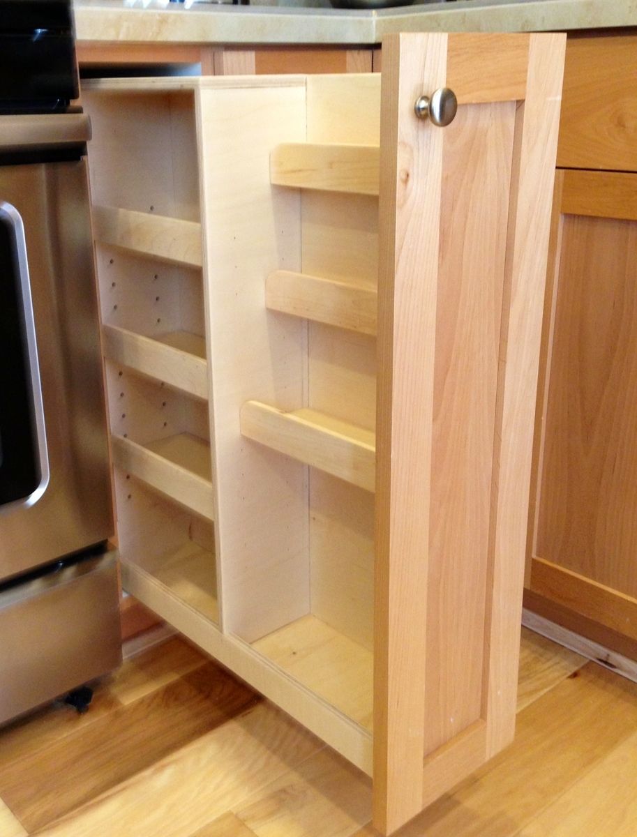 Hand Made Pull Out Spice Rack by Noble Brothers Custom Furniture