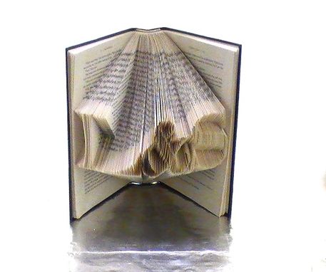 Custom Made Book Origami -- Personalized Initials Folded Book Art -- Custom Made Book Origami Your Initials