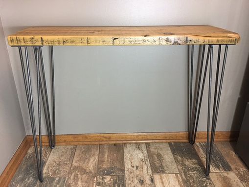 Custom Made Urban Wood Console Table, Hairpin Legs, Modern, Rustic, Wood Table, Reclaimed Wood Furniture