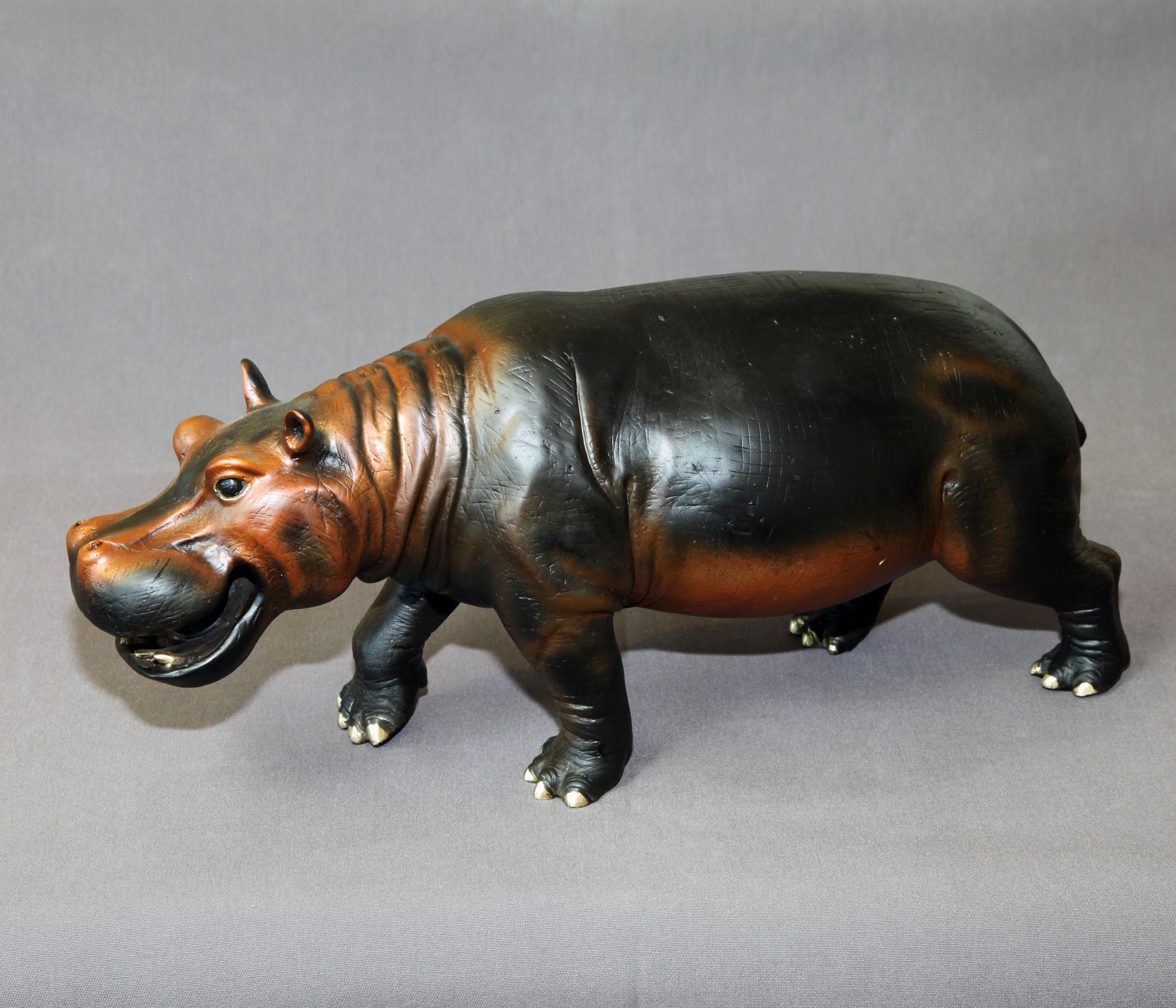 Buy Hand Made Bronze Hippopotamus, made to order from ENVIRONMENTAL ...