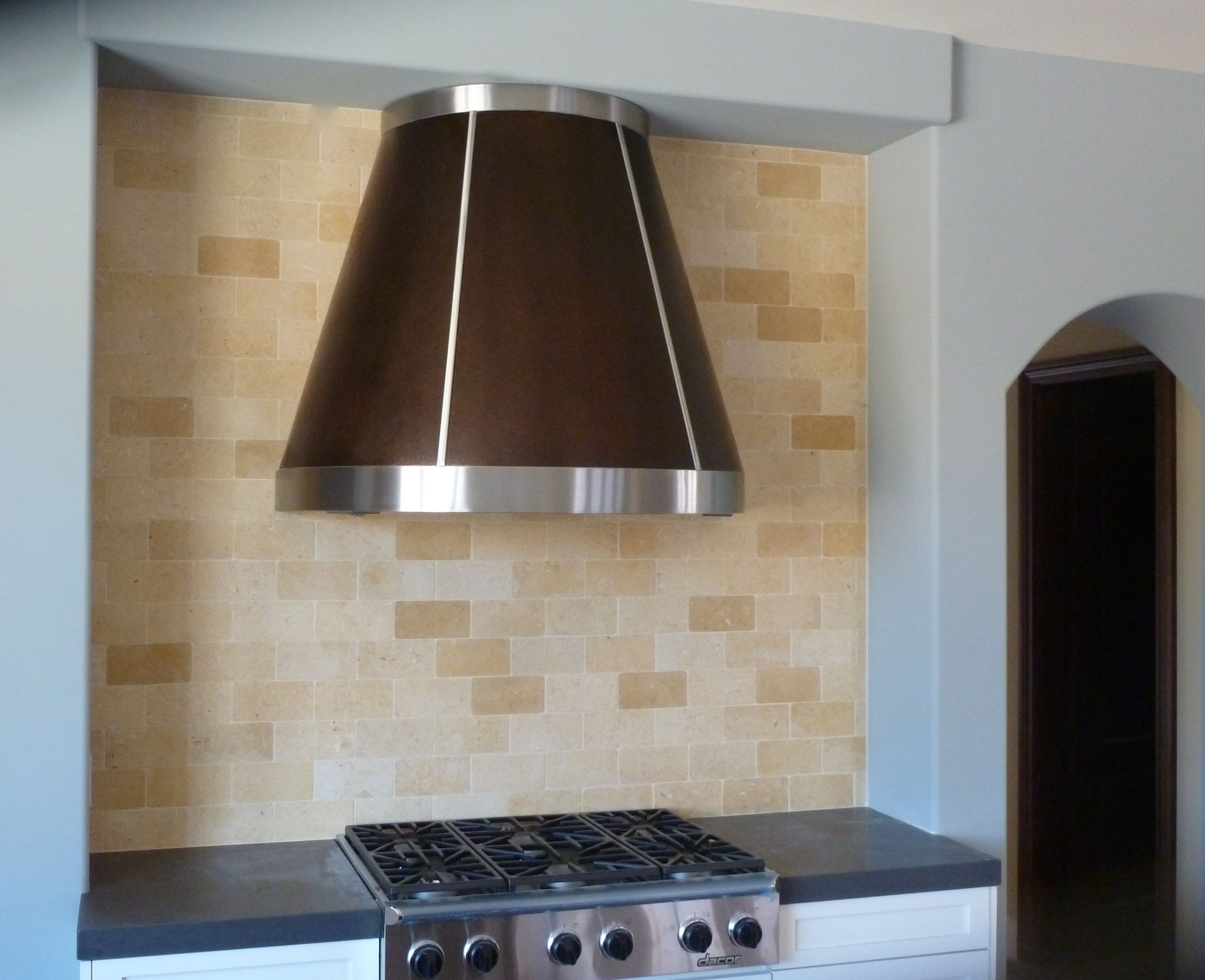 Handmade Custom Wall Mount Kitchen Hood by Dave's Sheet Metal