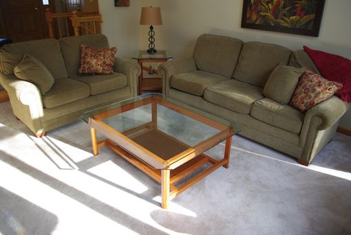 Custom Made Cherry Coffee And End Tables For Glass Tops