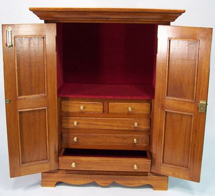 Custom Made Miniature Armoire Collector's Cabinet