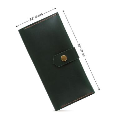 Custom Made Green Leather Wallet Women, Leather Women's Wallet, Card Wallet