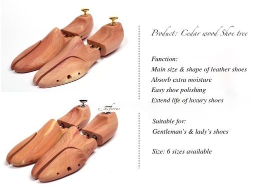 Custom Made Men Or Women Wooden Shoe Tree, Example Showing American Cedar Wood