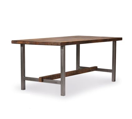 Custom Made Industrial Dining Table - Reclaimed Wood And Metal Table - Rustic Modern Table - Conference Table
