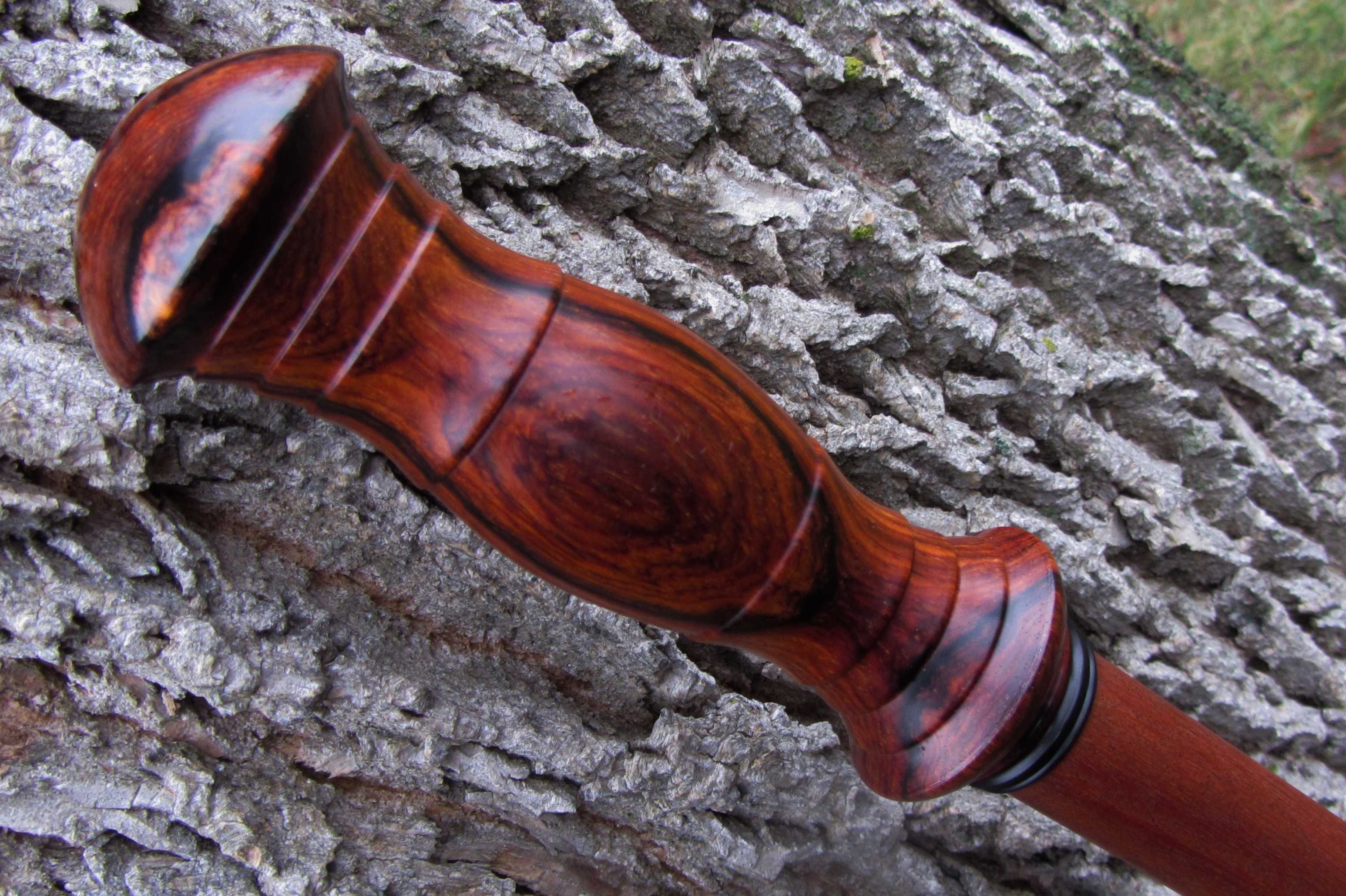 Hand Crafted Walking Staff Walking Stick Cocobolo Ebony