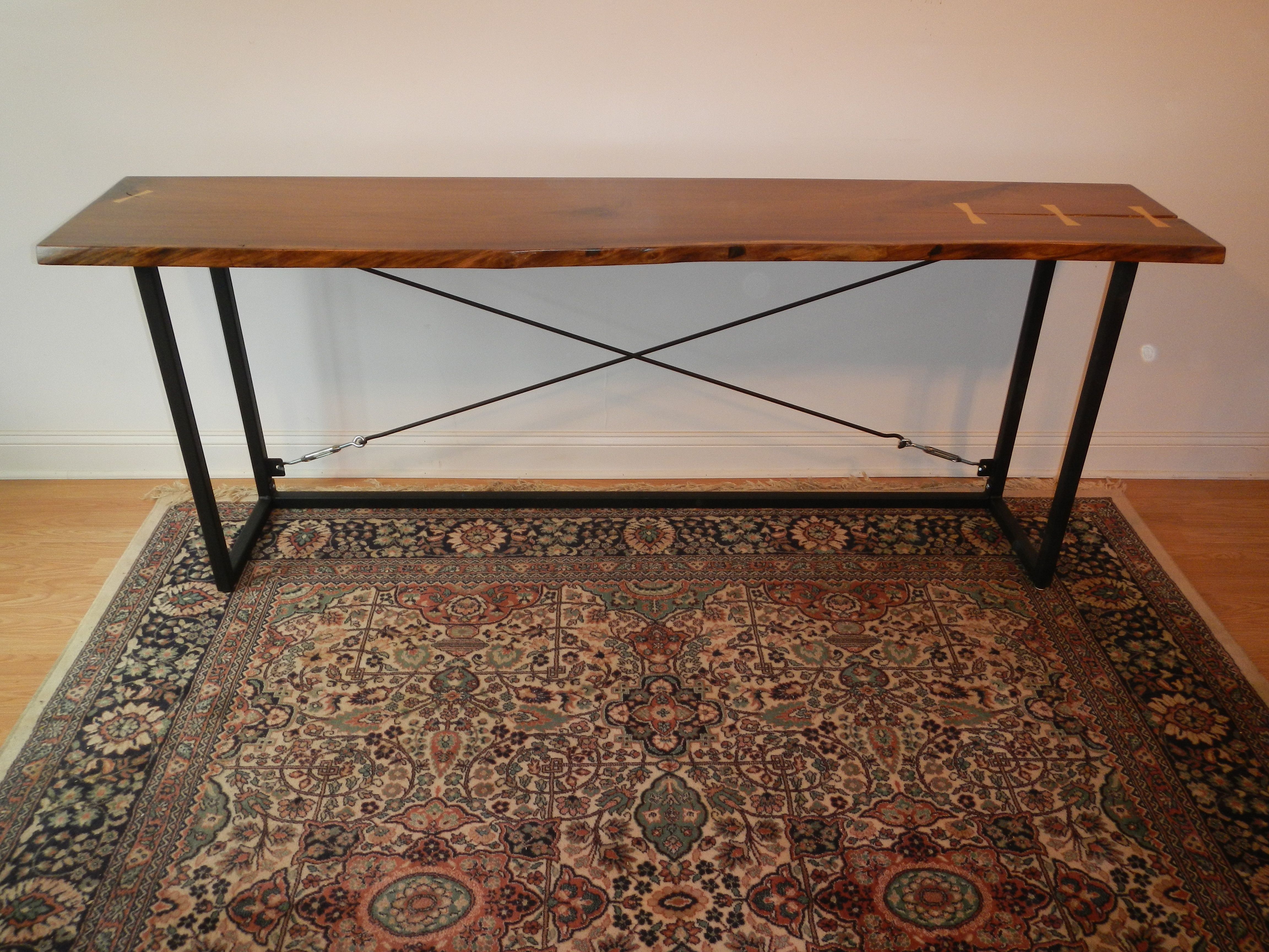 Dark walnut deals sofa table