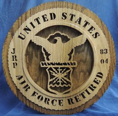 Custom Made 17 Inch U. S. Military Plaques