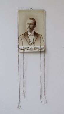 Custom Made Embroidered Cabinet Card Photographs- Forgotten Series